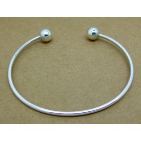 Sterling Silver Solid Torque Bangle