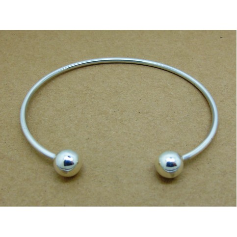 Sterling Silver Solid Torque Bangle