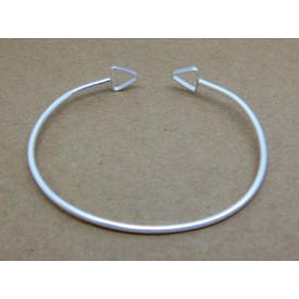 Sterling Silver Bangle with Triangle