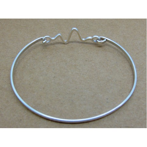 Sterling Silver Zig Zag Bangle