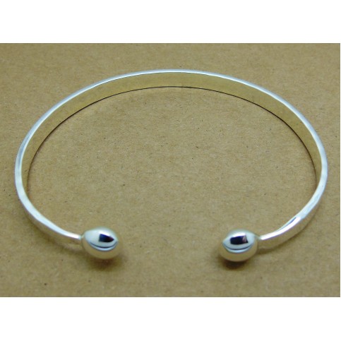 Sterling Silver Hammered Bangle