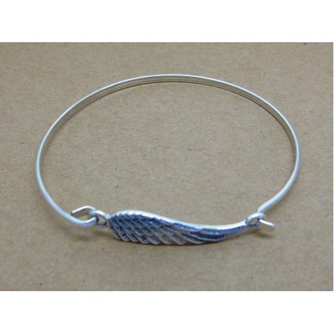 Sterling Silver Angel Wing Bangle