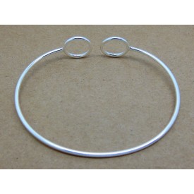 Sterling Silver Bangle with Circles