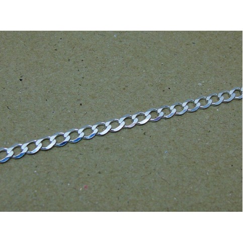 Sterling Silver Medium Weight Curb Ladies Bracelet