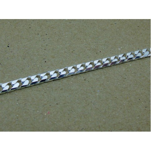 Sterling Silver Heavy Weight Curb Gents Bracelet