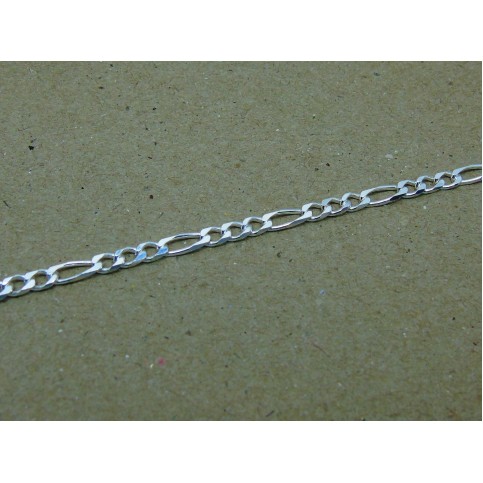 Sterling Silver Ladies Figaro Bracelet