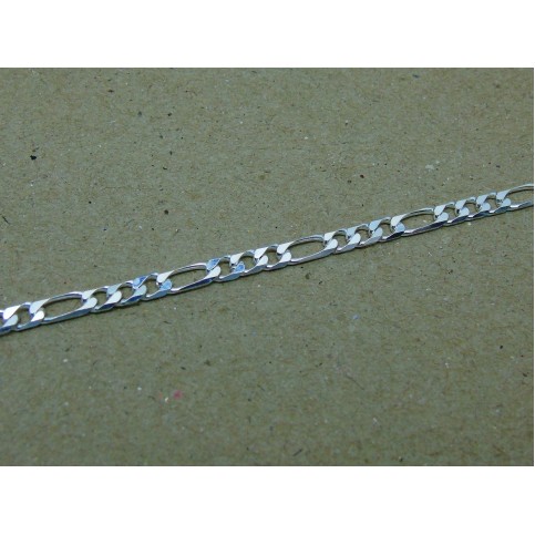 Sterling Silver Medium Weight Figaro Bracelet