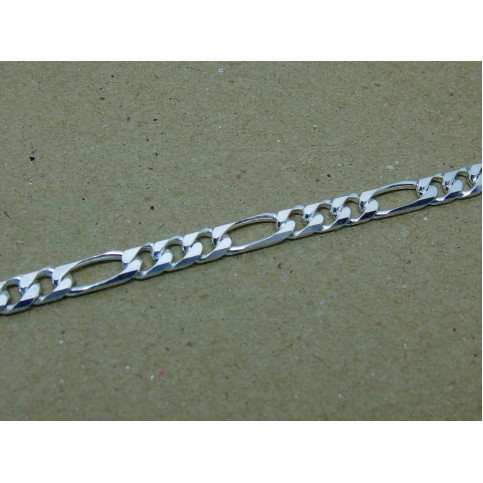 Sterling Silver Heavy Weight Figaro Bracelet