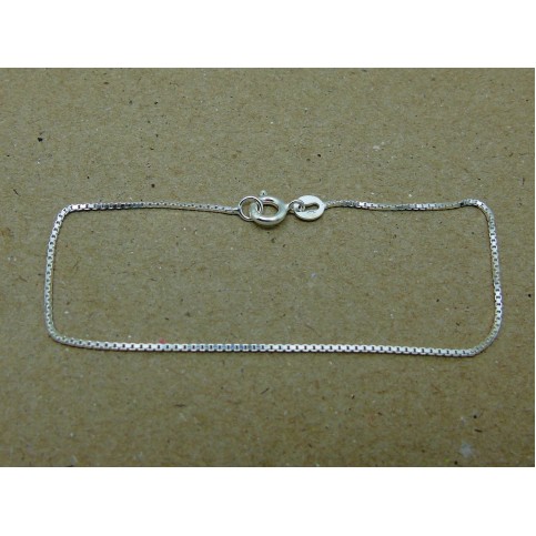 Sterling Silver Light Weight Box Bracelet