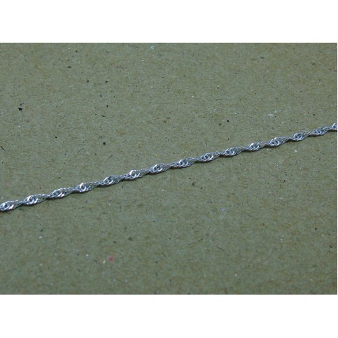 Sterling Silver Light Weight Singapore Bracelet