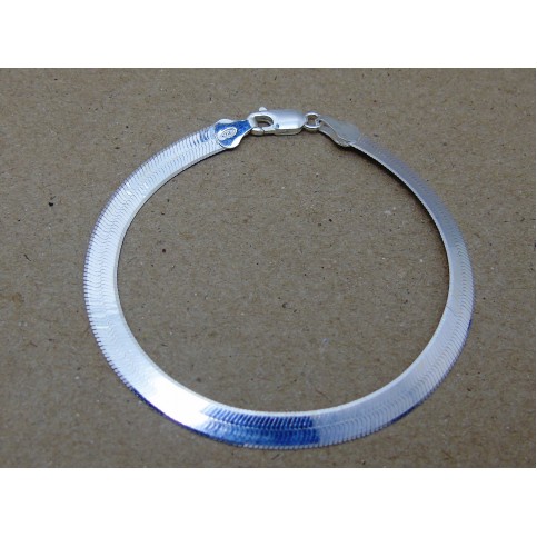 Sterling Silver 5mm Herringbone Bracelet