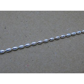 Sterling Silver Bean Link Bracelet