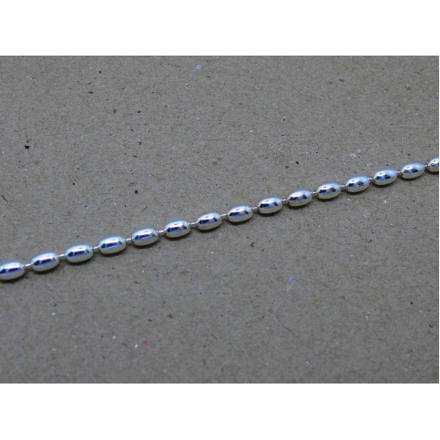 Sterling Silver Bean Link Bracelet