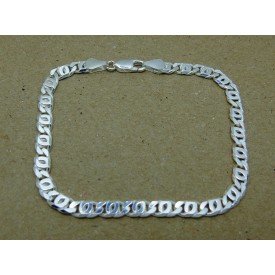 Sterling Silver Double Curb Gents Bracelet