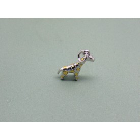 Sterling Silver Two Tone Giraffe Charm