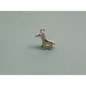 Sterling Silver Two Tone Giraffe Charm