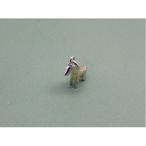 Sterling Silver Two Tone Giraffe Charm