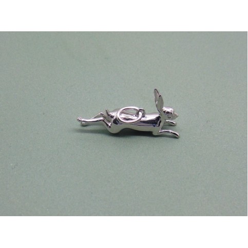 Sterling Silver Leaping Hare Charm