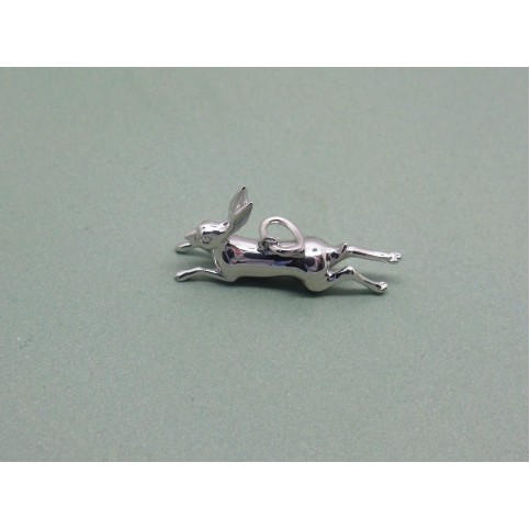 Sterling Silver Leaping Hare Charm