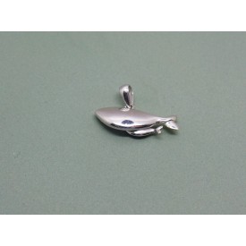 Sterling Silver Two Tone Mum and Baby Whale Charm
