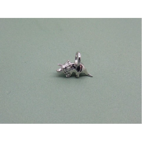 Sterling Silver Baby Triceratops Charm