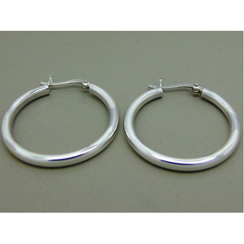 Sterling Silver Hinged Creoles 30mm