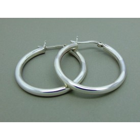 Sterling Silver Hinged Creoles 30mm