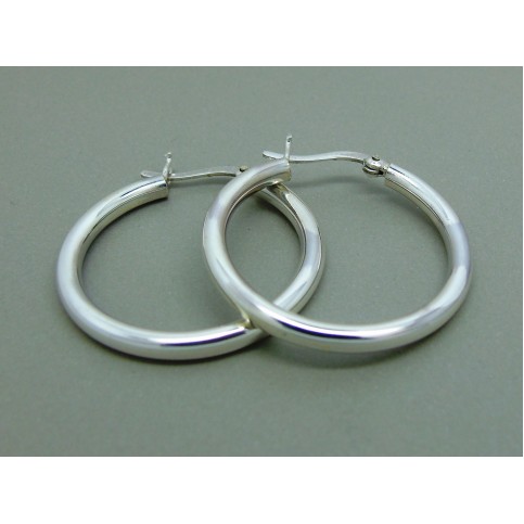 Sterling Silver Hinged Creoles 30mm