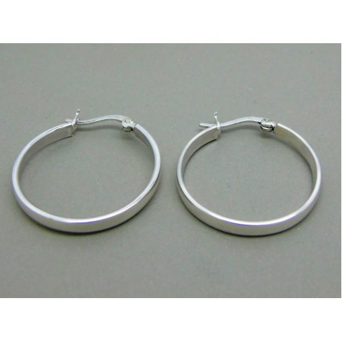 Sterling Silver Ladies Flat Hinged Creoles