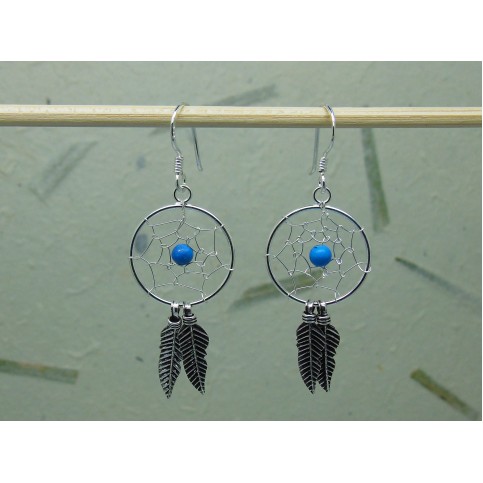 Sterling Silver Dream Catcher Earrings