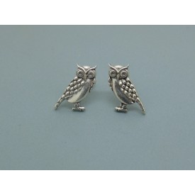 Sterling Silver Owl Studs