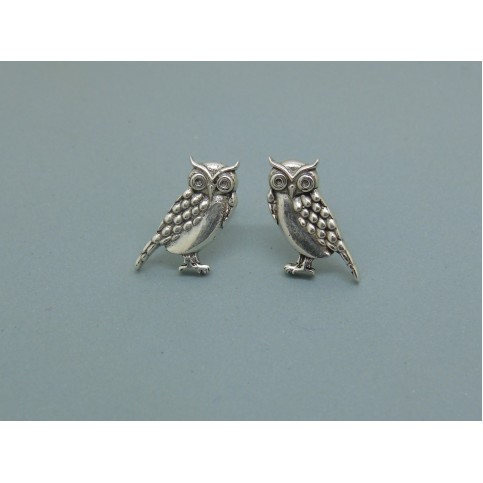 Sterling Silver Owl Studs