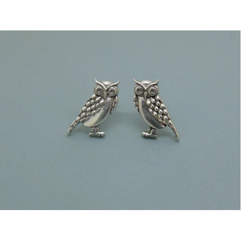 Sterling Silver Owl Studs