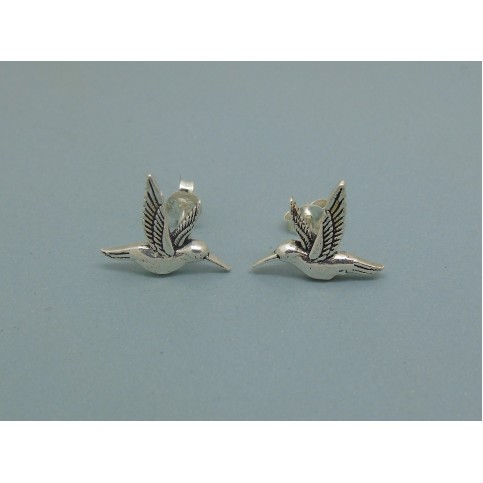 Sterling Silver Kingfisher Studs