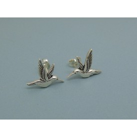Sterling Silver Kingfisher Studs