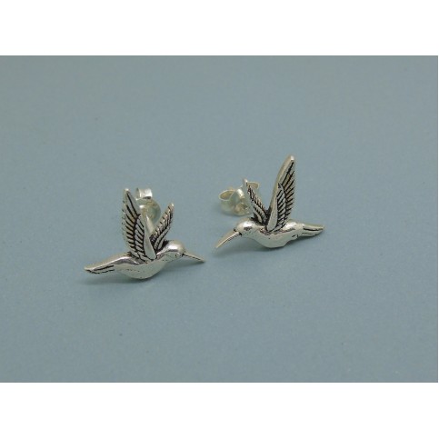 Sterling Silver Kingfisher Studs