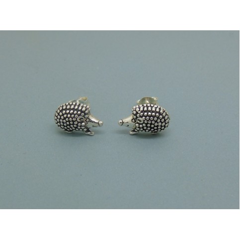 Sterling Silver Hedgehog Studs