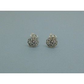 Sterling Silver Spiders Web Studs