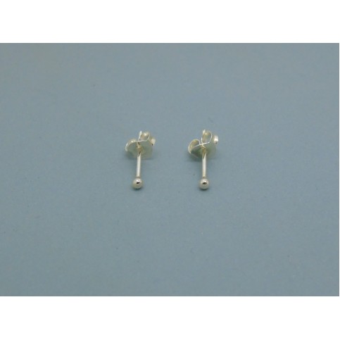 Sterling Silver Ball Studs - 2mm