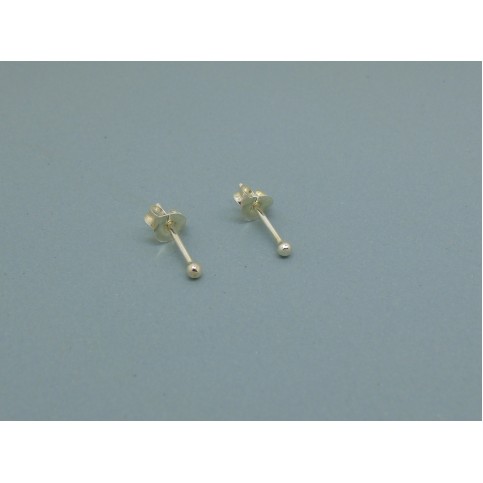 Sterling Silver Ball Studs - 2mm