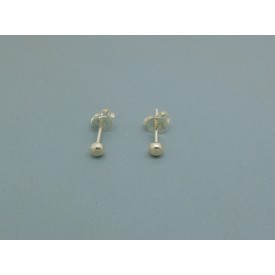Sterling Silver Ball Studs - 3mm