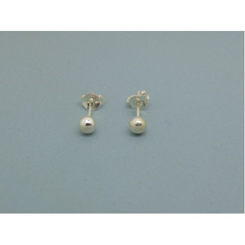Sterling Silver Ball Studs - 4mm