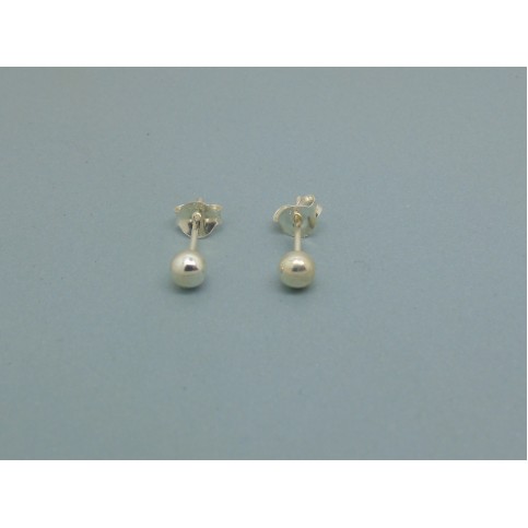 Sterling Silver Ball Studs - 4mm