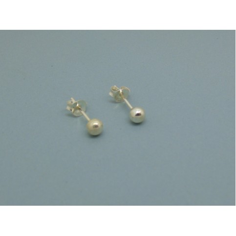 Sterling Silver Ball Studs - 4mm