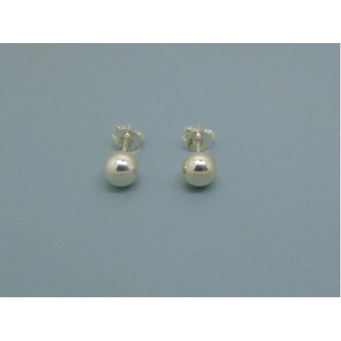 Sterling Silver Ball Studs - 6mm
