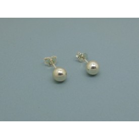 Sterling Silver Ball Studs - 6mm