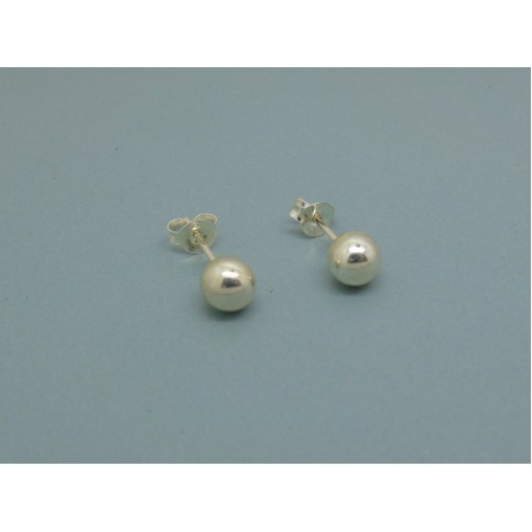 Sterling Silver Ball Studs - 6mm