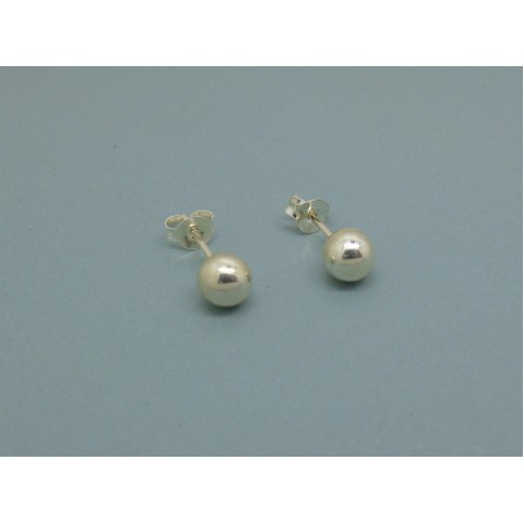 Sterling Silver Ball Studs - 6mm