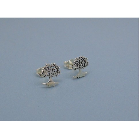 925 Sterling Silver Tree of Life Studs