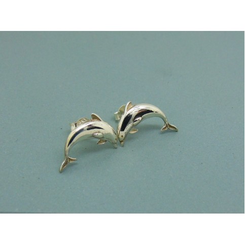 Sterling Silver Dolphin Studs